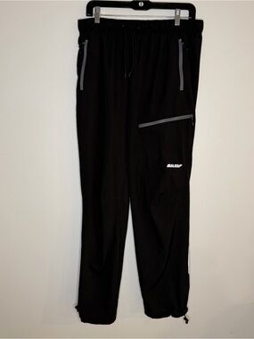 Baleaf Black Jogger Sweatpants with Gray Accents, L